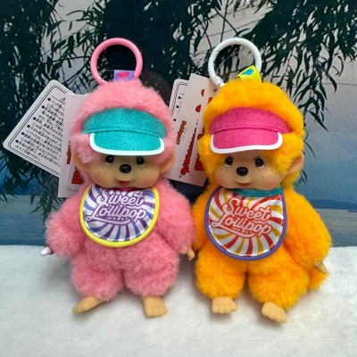 227020 Sweet Lollipop Monchhichi SS Size Keychain Mascot Pink  